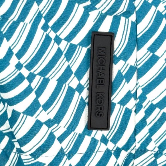 Michael Kors Board Shorts Mens XXL Blue White Pattern Drawstring - Picture 4 of 12